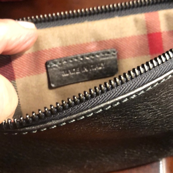 Burberry bronze zip wallet / small bag with strap - Picture 6 of 7